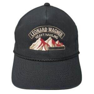 OC 5 Panel Black OS Leonard Wagner Heavy Hauling Mountain Rope Snapback Hat